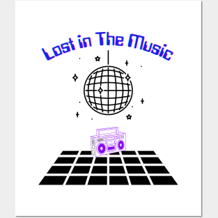 Lost in The Music Retro Music Design Posters and Art